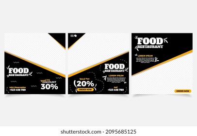 banner restaurante posteo medios sociales diseño para promocionar tu comida nuevo menú y más