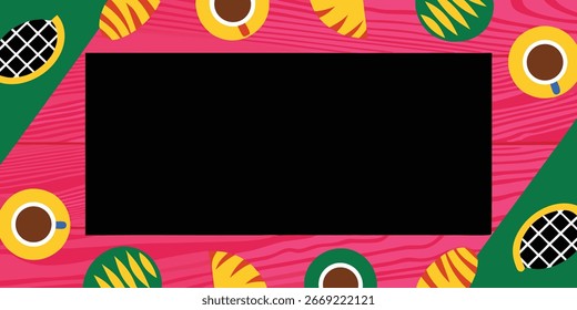Restaurant banner or poster background design abstract banner art vector format