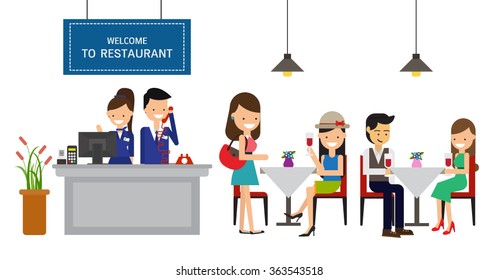 Restaurant Banner. Vector illustration