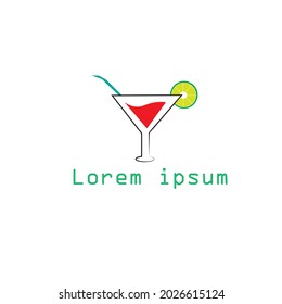 restaurant or bar minimalist logo or clipart or flat icon
