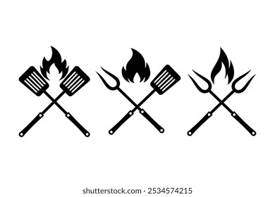 Restaurant barbeques logo design vector