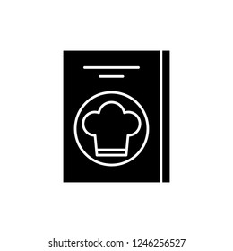 Restaurant bill black icon, vector sign on isolated background. Restaurant bill concept symbol, illustration 