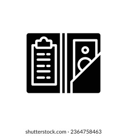 Restaurant Bill Filled Icon Vector Illustration