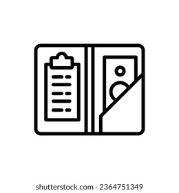 Restaurant Bill Outline Icon Vector Illustration