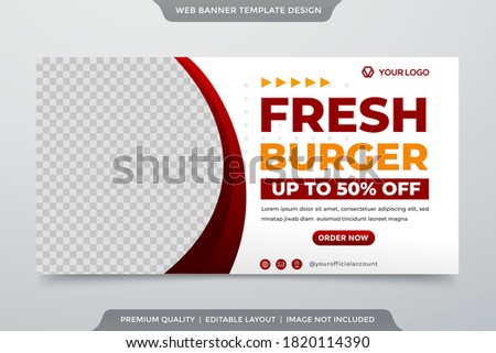 restaurant billboard banner template with abstract background style use for printing ads and promotion
