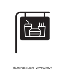 Restaurant Billboard Icon Sign Symbol