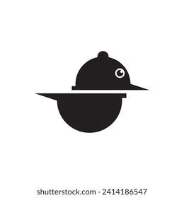 restaurant bird logo design icon illustration.