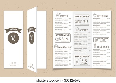restaurant, bistro and cafe menu, infographics background and elements simple design. Can be used for layout, banner, web design, brochure template. Vector illustration