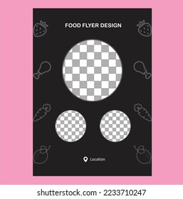 Restaurant Black Food Flyer Design