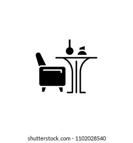Restaurant black icon concept. Restaurant flat  vector symbol, sign, illustration.