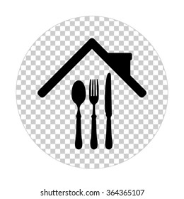 restaurant  - black vector icon