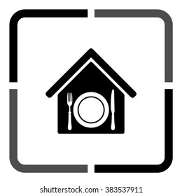 restaurant  - black vector icon