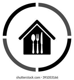 restaurant -  black vector icon