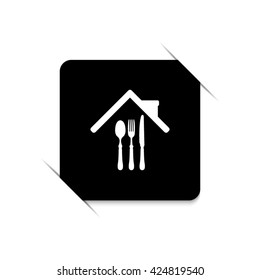 restaurant -  black vector icon