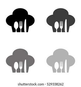 restaurant  - black vector icon