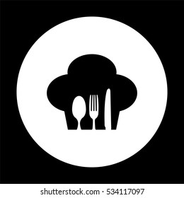 restaurant  - black vector icon