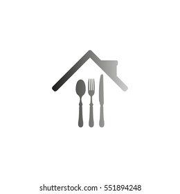 restaurant  - black vector icon