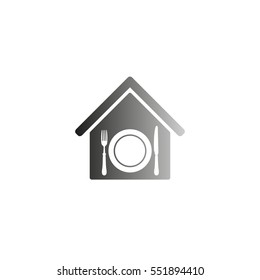 restaurant  - black vector icon