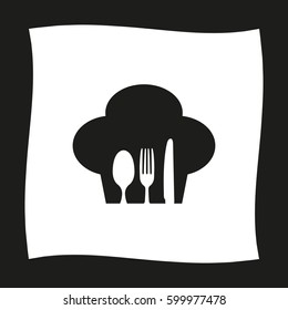 restaurant  - black vector icon