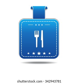 Restaurant Blue Vector Icon Design