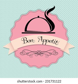 Restaurant Bon Appetit card restaurant menu, vector template. Beautiful background with  place for your text. Menu for restaurant, cafe, bar, tea-house.