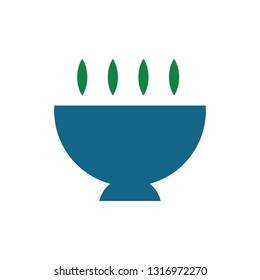 Restaurant bowls vector icon