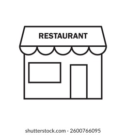 restaurant building  icon set on white background illustration, Can be used for digital product, presentation.
