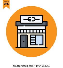 Restaurant building icon vector design. Restaurant symbol for your website design, logo, app, UI. Eps10 vector illustration.