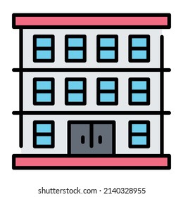 restaurant building vector illustration isolated on white background. Architecture business concept.
