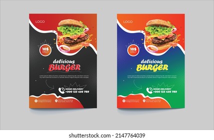 Restaurant Burger Flyer Template A4 Size