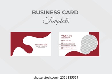 Restaurant business card design template