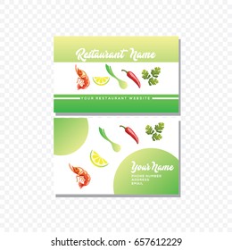 Restaurant Business Card Template Vector