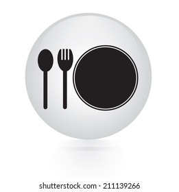 restaurant button web icon 