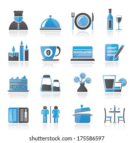 Restaurant, cafe and bar icons- vector icon set