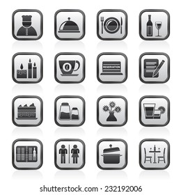 Restaurant, cafe and bar icons- vector icon set