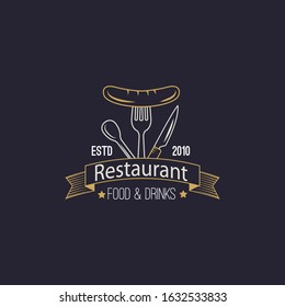 restaurant cafe and bar logo vector template