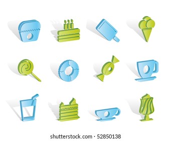 restaurant, cafe, bar and night club icons - vector icon set