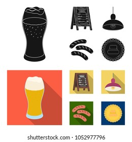 Restaurant, cafe, beer, glass .Pub set collection icons in black, flat style vector symbol stock illustration web.