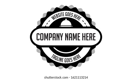 Restaurant cafe classic vintage retro logo emblem - company, tagline, website