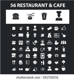 Restaurant, cafe, food icons & signs concept vector set for infographics, website