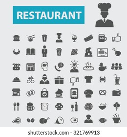 restaurant, cafe icons