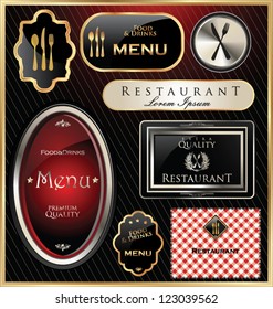 Restaurant or cafe label