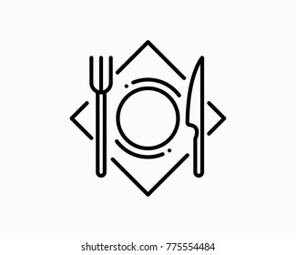 Restaurant or Cafe Logo, Icon and Label