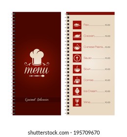 Restaurant or cafe menu