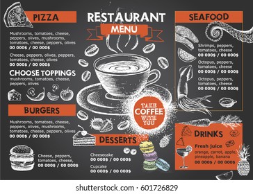 Restaurant cafe menu