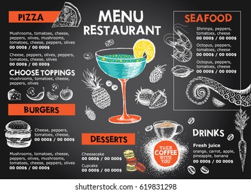 Restaurant cafe menu