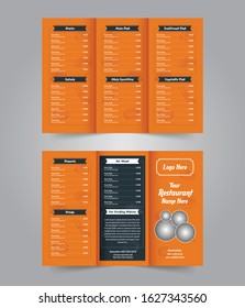 Restaurant cafe menu, a4 template design. Food Brochure.