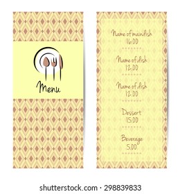 Restaurant or cafe menu design