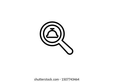 Restaurant, cafe menu line icon , simple design