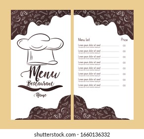 Restaurant cafe Menu List brochure template - Vector